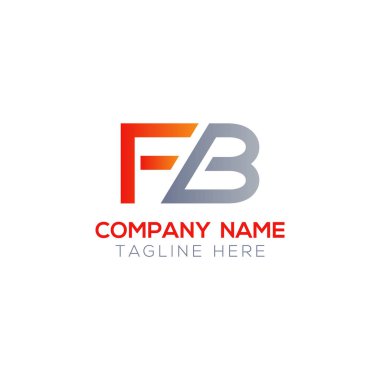 İlk FB Harfi Bağlı Logo. Yaratıcı Harf Fb Modern İş Logosu Vektör Şablonu. Fb Logo Tasarımı