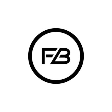 İlk FB Harfi Bağlı Logo. Yaratıcı Harf Fb Modern İş Logosu Vektör Şablonu. Fb Logo Tasarımı