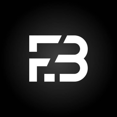 İlk FB Harfi Bağlı Logo. Yaratıcı Harf Fb Modern İş Logosu Vektör Şablonu. Fb Logo Tasarımı