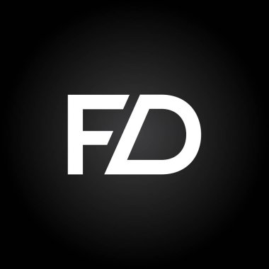 İlk FD Mektubu Bağlı Logo. Creative Letter Fd Modern Business Logo Vektör Şablonu. Fd Logo Tasarımı