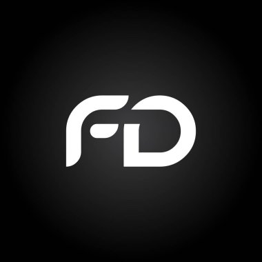 İlk FD Mektubu Bağlı Logo. Creative Letter Fd Modern Business Logo Vektör Şablonu. Fd Logo Tasarımı