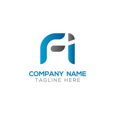 İlk Fi Harfi Bağlı Logo. Yaratıcı Letter Fi Modern Business Logo Vektör Şablonu. Fi Logo Tasarımı