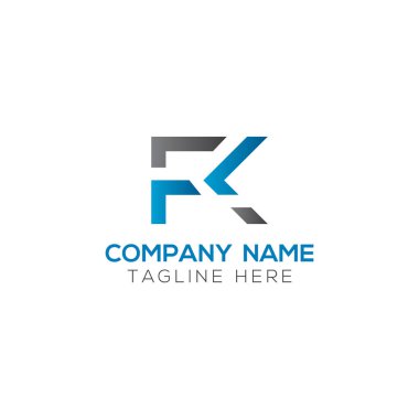 İlk Fk Harfi Bağlı Logo. Yaratıcı Harf Fk Modern İş Logosu Vektör Şablonu. Fk Logo Tasarımı