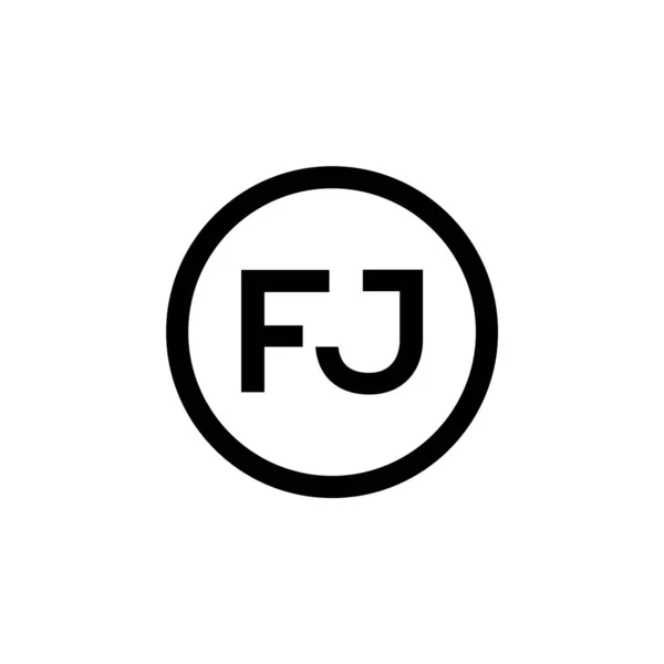 初期のFj文字リンクロゴ Creative Letter Modern Businessロゴベクトルテンプレート Fjロゴデザイン — ストックベクタ