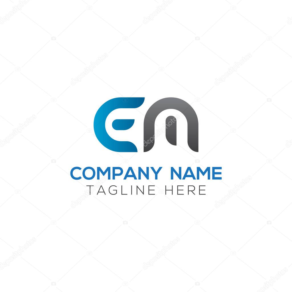 Initial EM Letter Linked Logo. Creative Letter EM Modern Business Logo Vector Template. Initial EM Logo Design