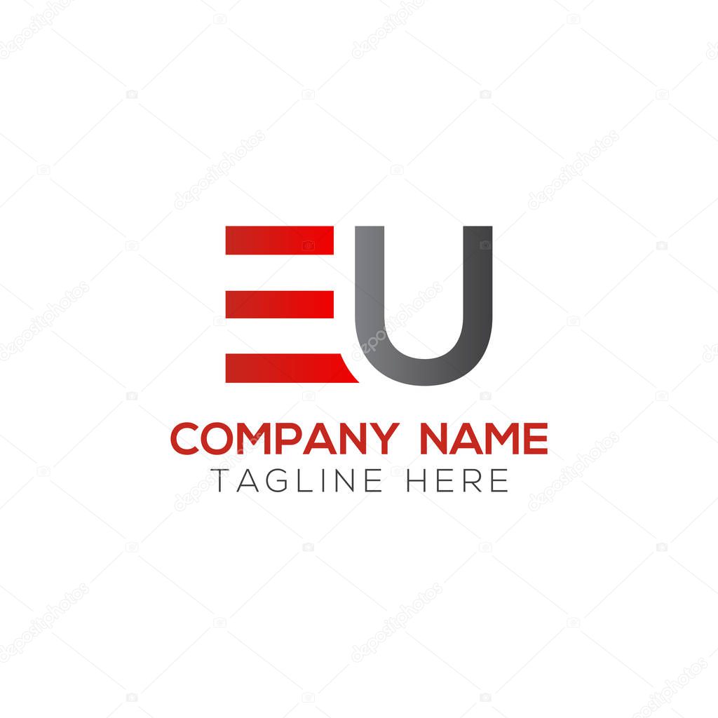 Initial EU Letter Linked Logo. Creative Letter EU Modern Business Logo Vector Template. Initial EU Logo Design