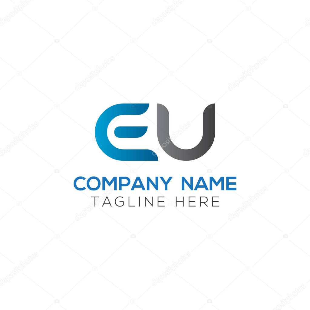 Initial EU Letter Linked Logo. Creative Letter EU Modern Business Logo Vector Template. Initial EU Logo Design