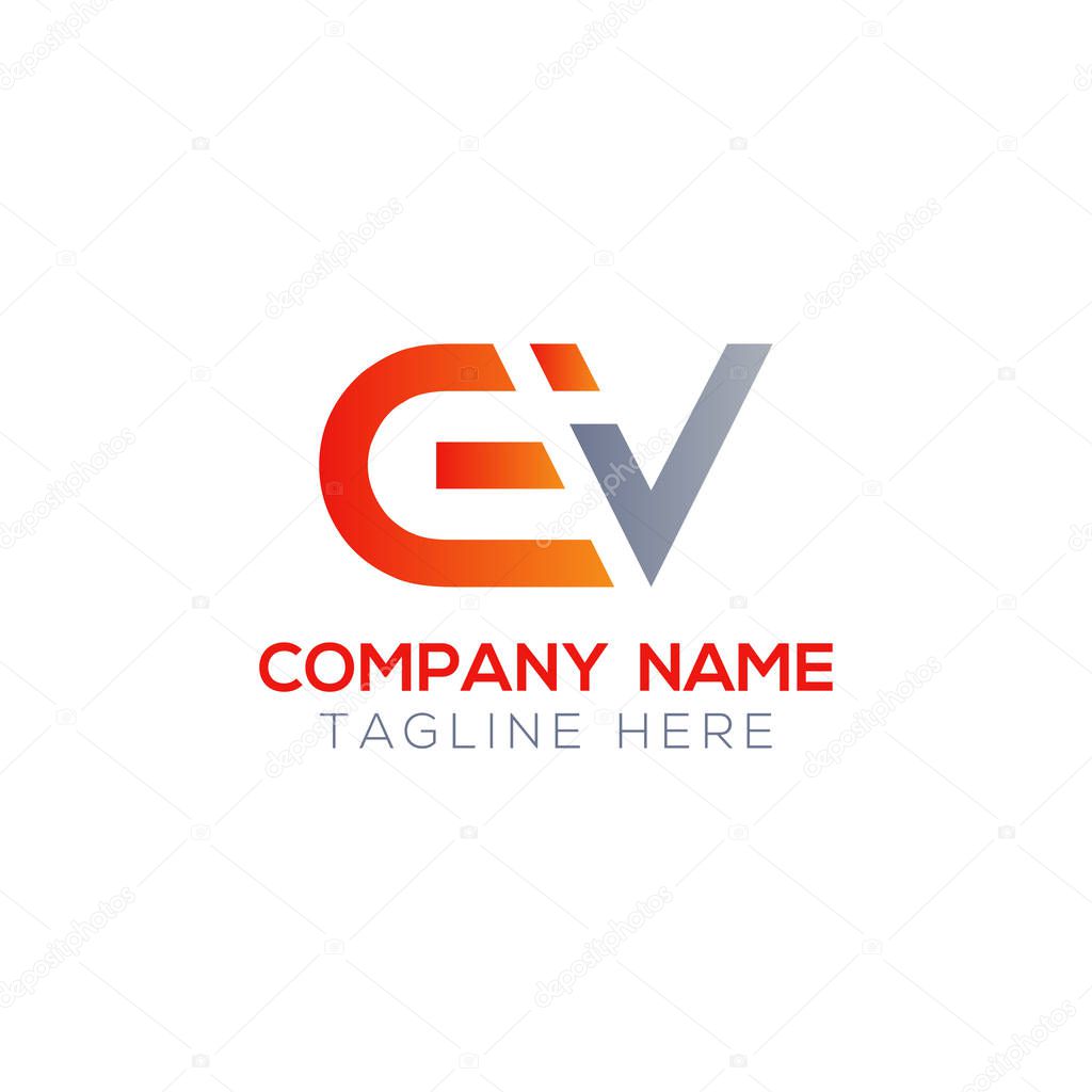 Initial EV Letter Linked Logo. Creative Letter EV Modern Business Logo Vector Template. Initial EV Logo Design