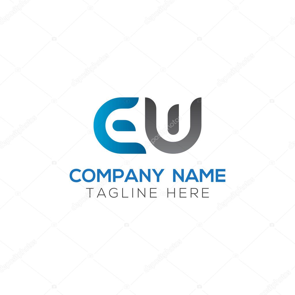 Initial EW Letter Linked Logo. Creative Letter EW Modern Business Logo Vector Template. Initial EW Logo Design