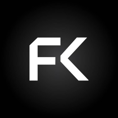 İlk Fk Harfi Bağlı Logo. Yaratıcı Harf Fk Modern İş Logosu Vektör Şablonu. Fk Logo Tasarımı