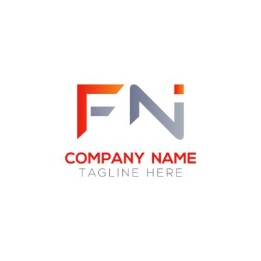 İlk Fn Harfi Bağlı Logo. Yaratıcı Mektup Fn Modern İş Logosu Vektör Şablonu. Fn Logo Tasarımı