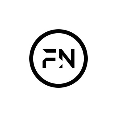 İlk Fn Harfi Bağlı Logo. Yaratıcı Mektup Fn Modern İş Logosu Vektör Şablonu. Fn Logo Tasarımı
