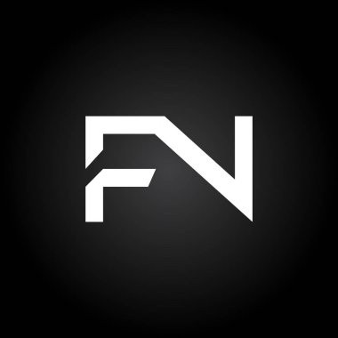 İlk Fn Harfi Bağlı Logo. Yaratıcı Mektup Fn Modern İş Logosu Vektör Şablonu. Fn Logo Tasarımı