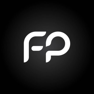 Baş harfleri birbirine bağlı logo. Yaratıcı Harf FP Modern İş Logosu Vektör Şablonu. Fp Logo Tasarımı