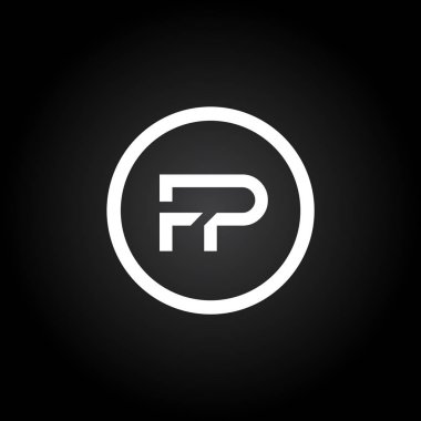 Baş harfleri birbirine bağlı logo. Yaratıcı Harf FP Modern İş Logosu Vektör Şablonu. Fp Logo Tasarımı