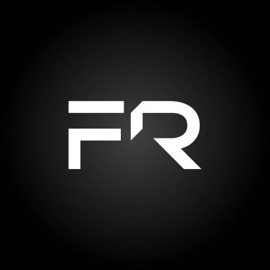 Baş harfler birbirine bağlanmış logo. Yaratıcı Mektup Modern İş Logosu Vektör Şablonu. Fr Logo Tasarımı