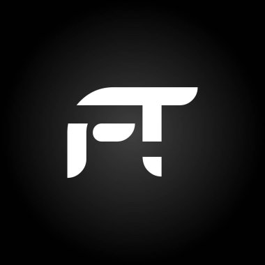 Baş harfleri birleştirilmiş logo. Yaratıcı Harf FT Modern İş Logosu Vektör Şablonu. Ft Logo Tasarımı