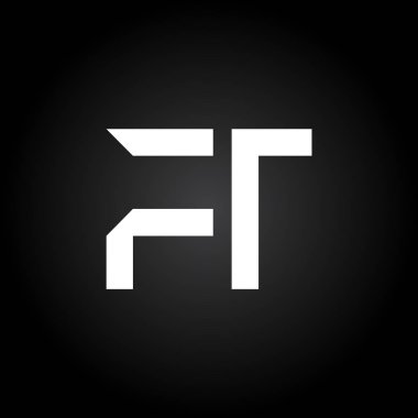 Baş harfleri birleştirilmiş logo. Yaratıcı Harf FT Modern İş Logosu Vektör Şablonu. Ft Logo Tasarımı