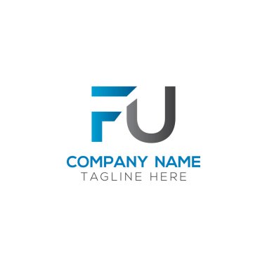 İlk Fu Harfi Bağlı Logo. Yaratıcı Harf Fu Modern İş Logosu Vektör Şablonu. Fu Logo Tasarımı