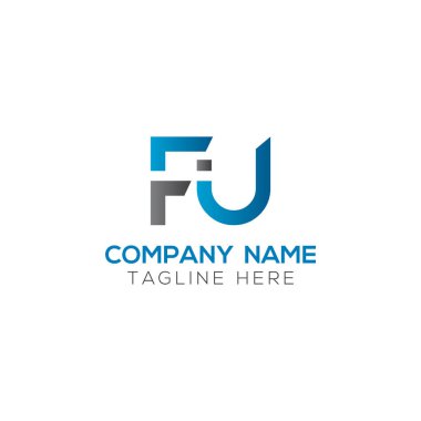 İlk Fu Harfi Bağlı Logo. Yaratıcı Harf Fu Modern İş Logosu Vektör Şablonu. Fu Logo Tasarımı