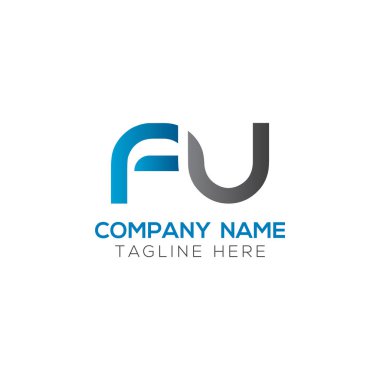 İlk Fu Harfi Bağlı Logo. Yaratıcı Harf Fu Modern İş Logosu Vektör Şablonu. Fu Logo Tasarımı