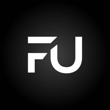 İlk Fu Harfi Bağlı Logo. Yaratıcı Harf Fu Modern İş Logosu Vektör Şablonu. Fu Logo Tasarımı