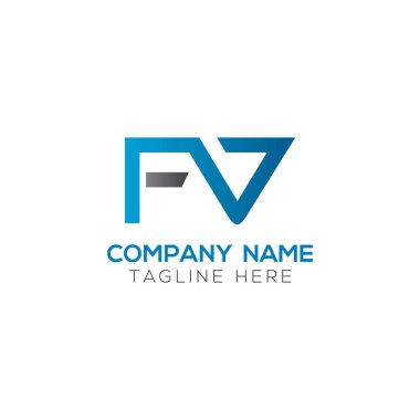 İlk Fv Harfi Bağlı Logo. Yaratıcı Mektup Modern İş Logosu Vektör Şablonu. Fv Logo Tasarımı