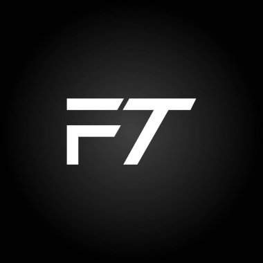 Baş harfleri birleştirilmiş logo. Yaratıcı Harf FT Modern İş Logosu Vektör Şablonu. Ft Logo Tasarımı