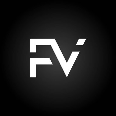 İlk Fv Harfi Bağlı Logo. Yaratıcı Mektup Modern İş Logosu Vektör Şablonu. Fv Logo Tasarımı