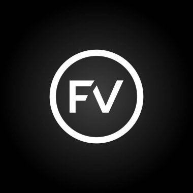 İlk Fv Harfi Bağlı Logo. Yaratıcı Mektup Modern İş Logosu Vektör Şablonu. Fv Logo Tasarımı