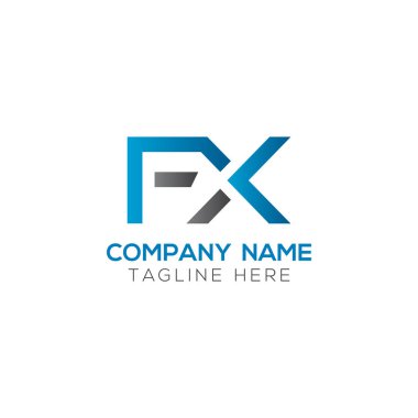 Baş harfler birbirine bağlı logo. Yaratıcı Harf Fx Modern İş Logosu Vektör Şablonu. Fx Logo Tasarımı