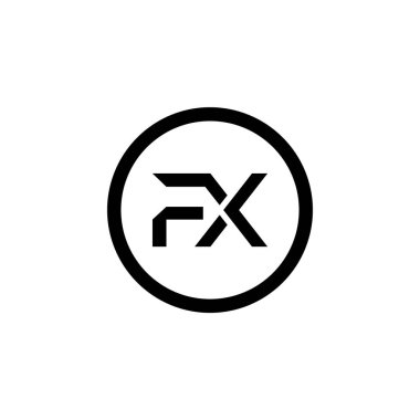 Baş harfler birbirine bağlı logo. Yaratıcı Harf Fx Modern İş Logosu Vektör Şablonu. Fx Logo Tasarımı