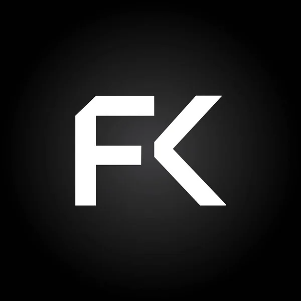 初期のFk文字リンクロゴ Creative Letter Modern Businessロゴベクトルテンプレート Fkロゴデザイン — ストックベクタ