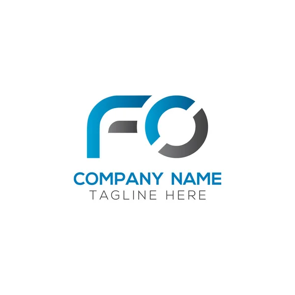 首字母Fo连在一起的标志 创意信Fo现代商业标志向量模板 Fo标志设计 — 图库矢量图片