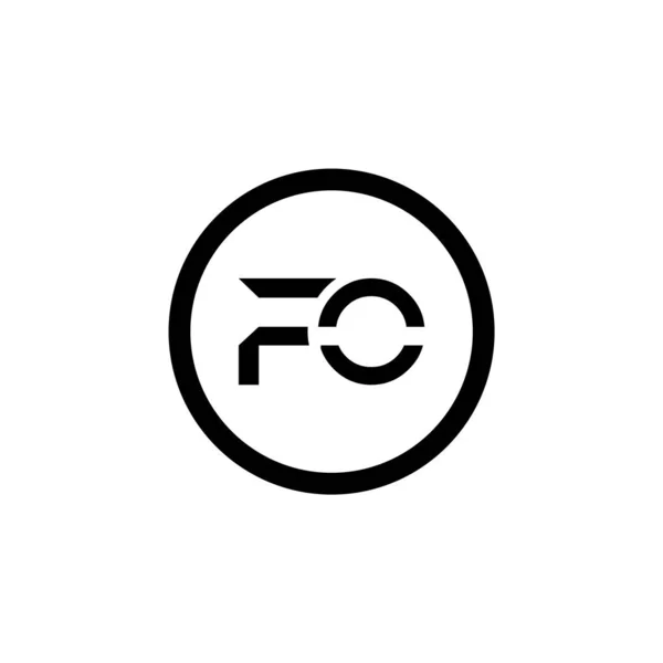 初期のFoo文字リンクロゴ クリエイティブ レター Foo Modern Business Logo Vector Template Fooロゴデザイン — ストックベクタ