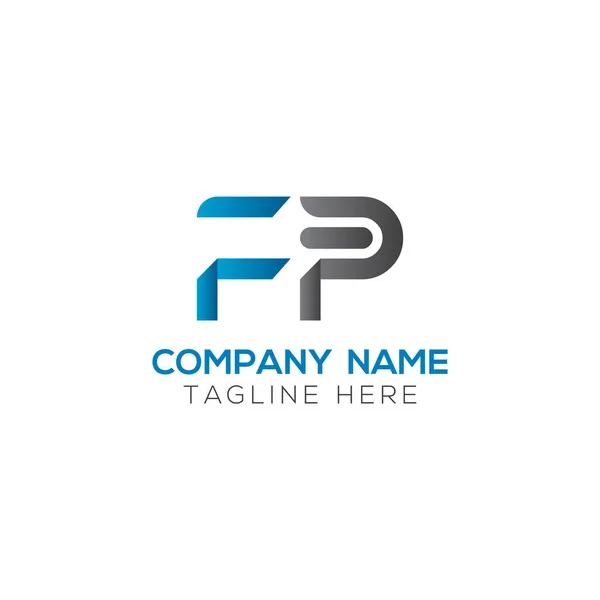 首字母Fp连在一起的标志 创意信Fp现代商业标志向量模板 Fp标志设计 — 图库矢量图片