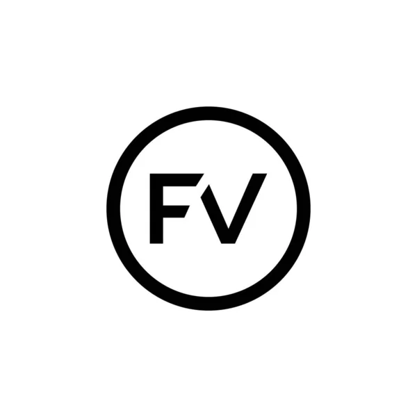 首字母Fv连在一起的标志 创意信Fv现代商业标志向量模板 Fv标志设计 — 图库矢量图片