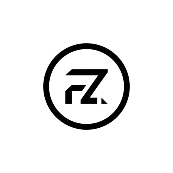 初期Fz文字リンクロゴ Creative Letter Modern Businessロゴベクトルテンプレート Fzロゴデザイン — ストックベクタ