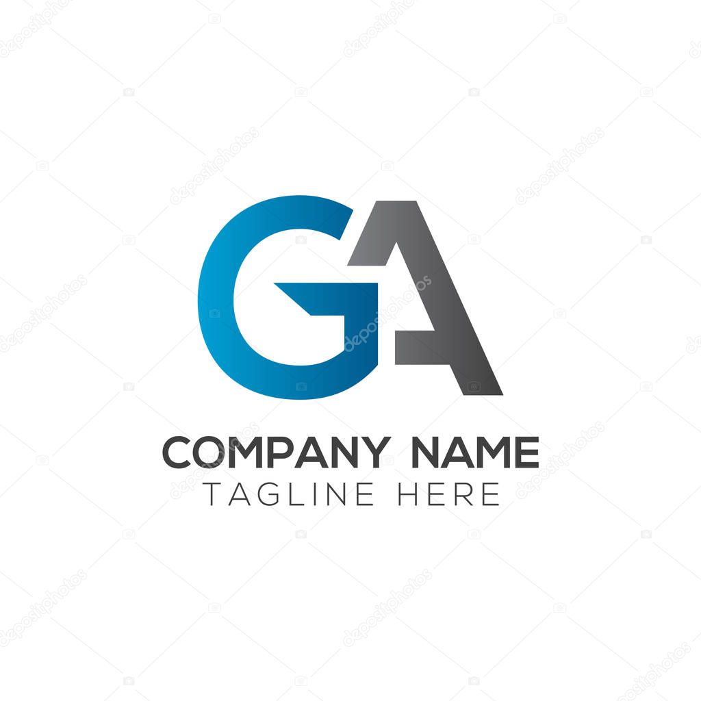 Initial GA Letter Linked Logo. GA letter Type Logo Design vector Template. Abstract Letter GA logo Design