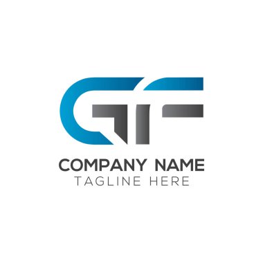 İlk Gf Harfi Bağlı Logo. Gf harfi Tip Logo Tasarım Şablonu. Soyut Harf Gf logosu Tasarımı