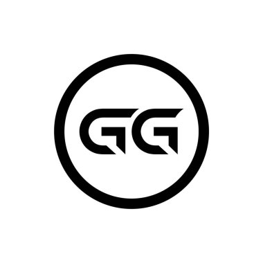 Baş harfleri birleştirilmiş logo. Gg harfi Tip Logo Tasarım Şablonu. Soyut Harf Gg logosu Tasarımı