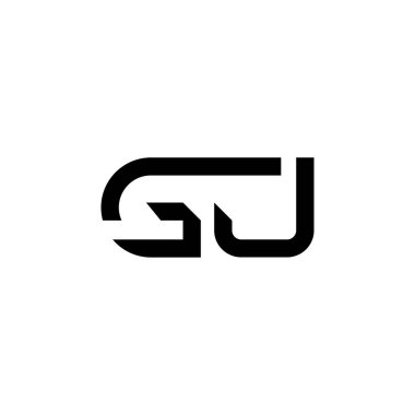 Baş harfler birleştirilmiş logo. Gj harfi Tip Logo Tasarım Şablonu. Soyut Harf Gj logo Tasarımı