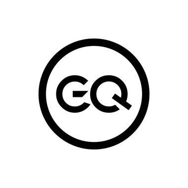 İlk GQ Harfi Bağlı Logo. Gq harfi Tip Logo Tasarım Şablonu. Soyut Harf Gq logo Tasarımı