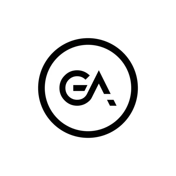 Logotipo Vinculado Carta Inicial Letter Type Logo Design Vector Template — Vetor de Stock