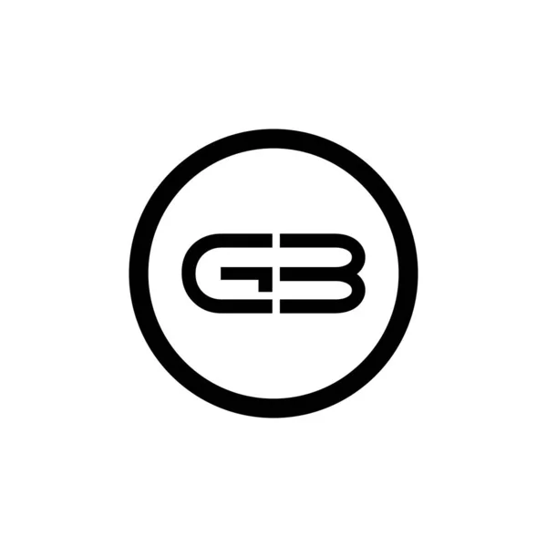 首字母Gb连在一起的标志 Gb字母类型标志设计矢量模板 摘要字母Gb标志设计 — 图库矢量图片