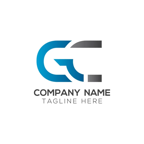 İlk Gc Harfi Bağlı Logo. Gc harfi Tip Logo Tasarım Şablonu. Soyut Harf Gc logo Tasarımı