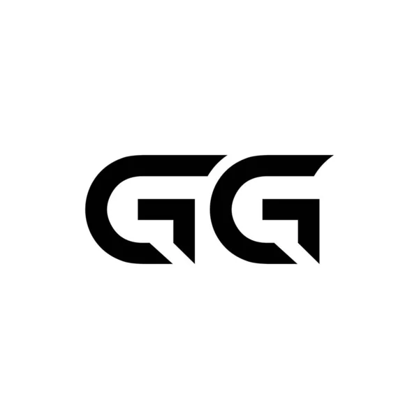 初始Gg字母连在一起的标志 Gg字母类型标志设计矢量模板 摘要字母Gg标志设计 — 图库矢量图片