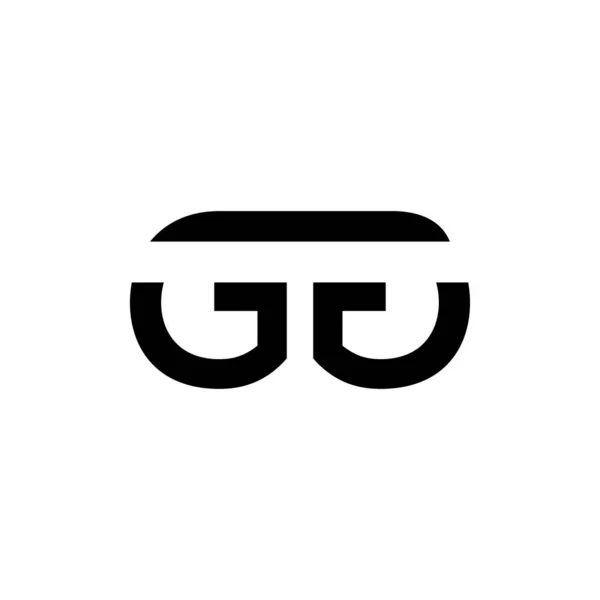 初始Gg字母连在一起的标志 Gg字母类型标志设计矢量模板 摘要字母Gg标志设计 — 图库矢量图片