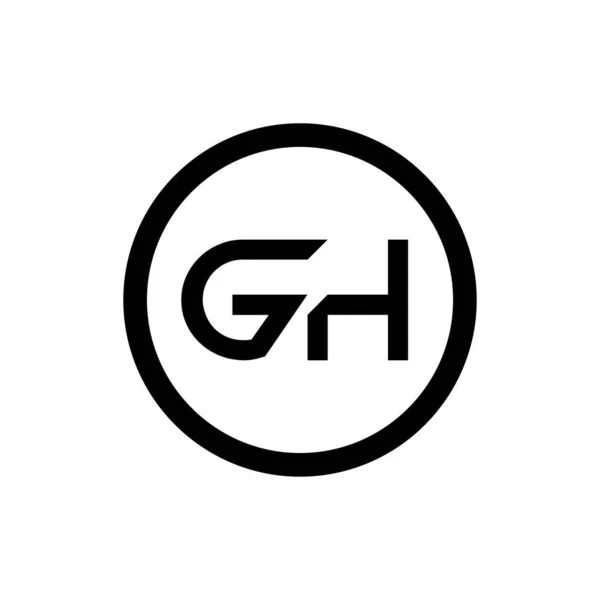 初期のGh文字リンクロゴ Gh手紙タイプロゴデザインベクトルテンプレート アブストラクトレター Logo Design — ストックベクタ