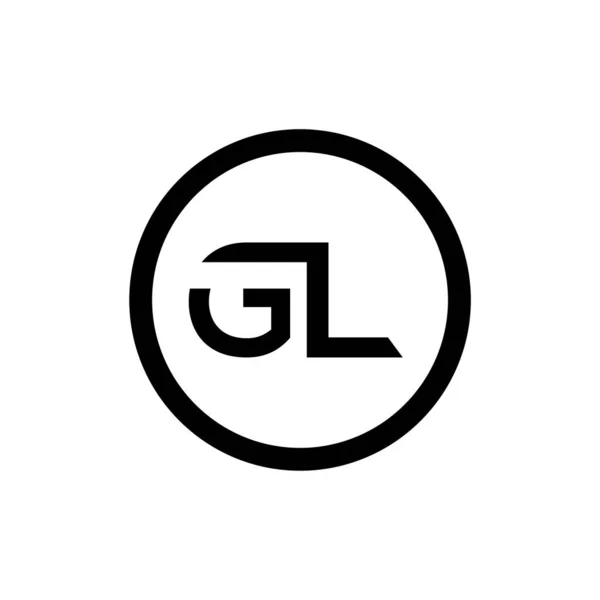 初期のGl文字リンクロゴ Gl手紙タイプロゴデザインベクトルテンプレート アブストラクトレターGlロゴデザイン — ストックベクタ